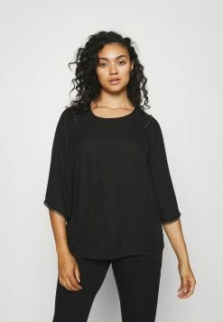 Zizzi XDICTE 3/4 BLOUSE - T-shirt à Manches Longues - Black