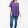 Zizzi Blouse - Purple -France Zizzi Soldes 2022 00efaffc4a894b6a9b9765cacac27cb2