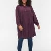 Zizzi EINFARBIGES HEMDKLEID MIT A-LINIE - Robe De Jour - Purple -France Zizzi Soldes 2022 01098d976322476b95c660d0eb0e2012