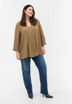 Zizzi 3/4-ÄRMELN - Tunique - Beige