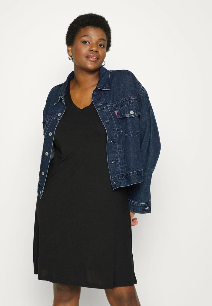 Zizzi Robe En Jersey - Black 4 Zizzi Robe En Jersey - Black – Image 4