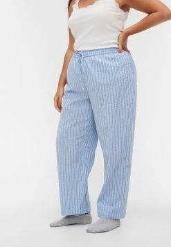 Zizzi Bas De Pyjama - Chambray Blue Stripe