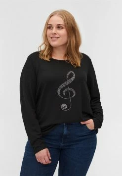 Zizzi T-shirt à Manches Longues - Black