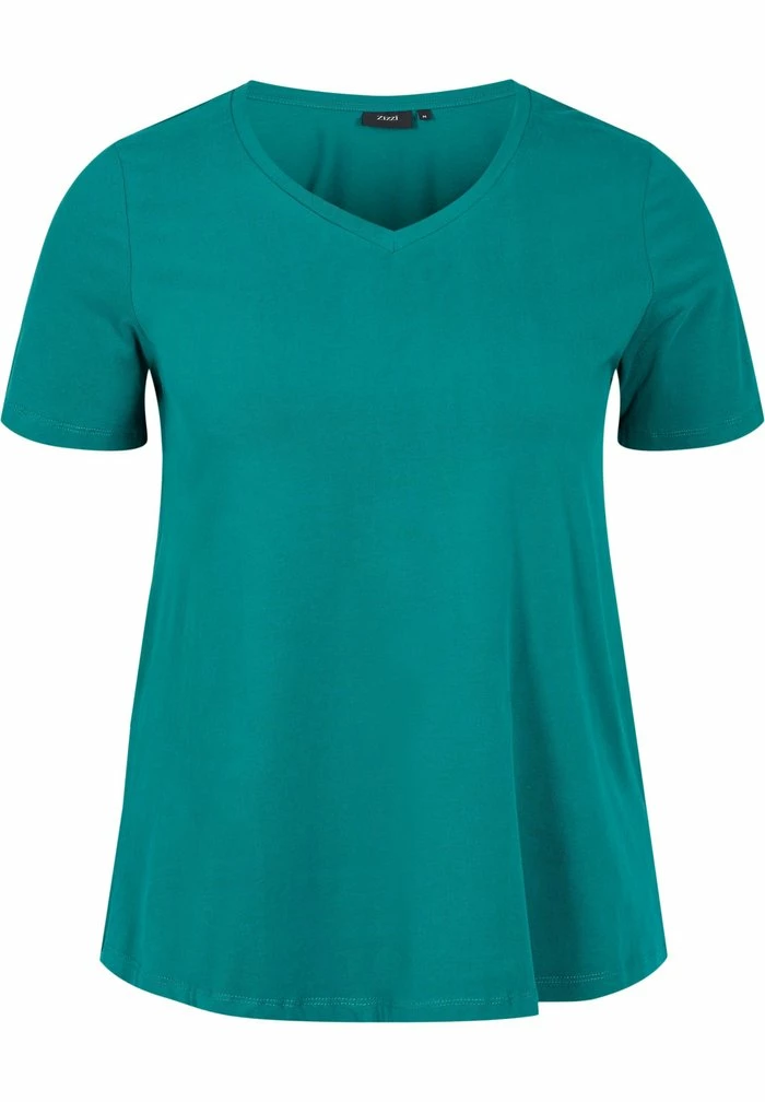 Zizzi BASIC T-SHIRT - T-shirt Basique - Teal Green 1 Zizzi BASIC T-SHIRT - T-shirt Basique - Teal Green
