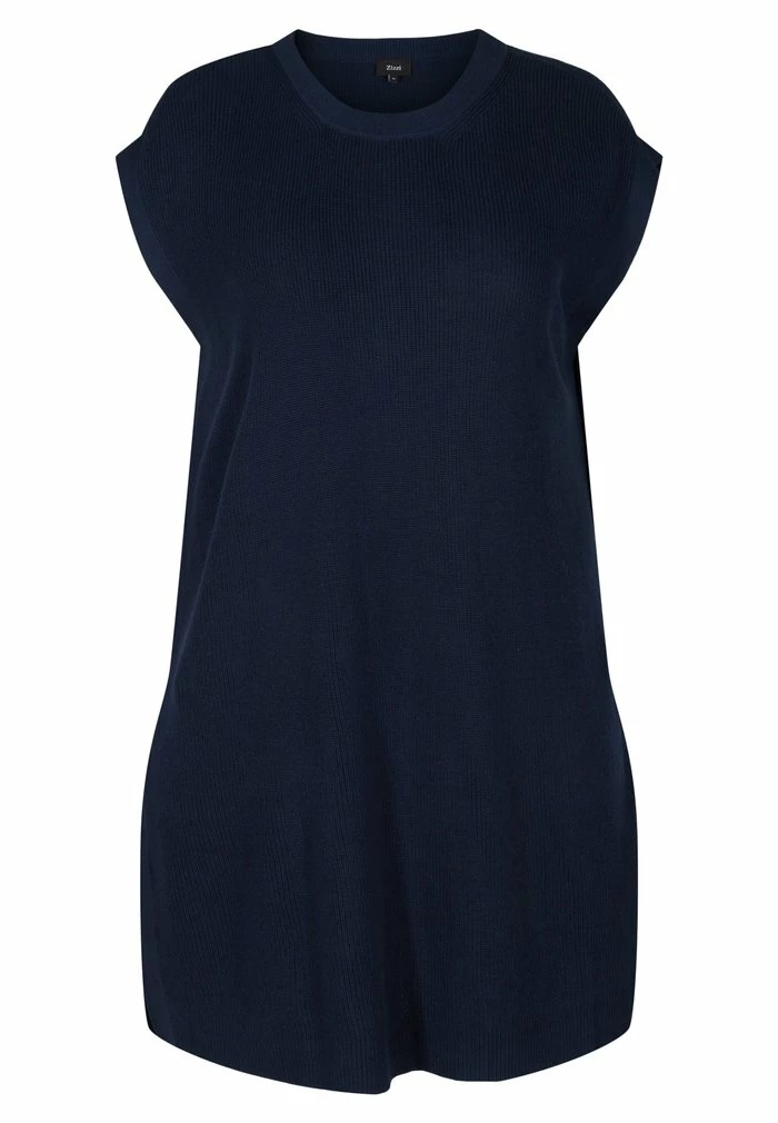 Zizzi MIT SCHLITZ - Pullover - Navy Blazer 4 Zizzi MIT SCHLITZ - Pullover - Navy Blazer – Image 4