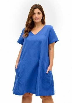 Zizzi KURZARM - Robe De Jour - Dazzling Blue