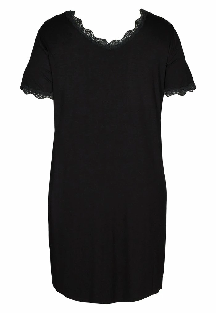 Zizzi Chemise De Nuit / Nuisette - Black 2 Zizzi Chemise De Nuit / Nuisette - Black – Image 2