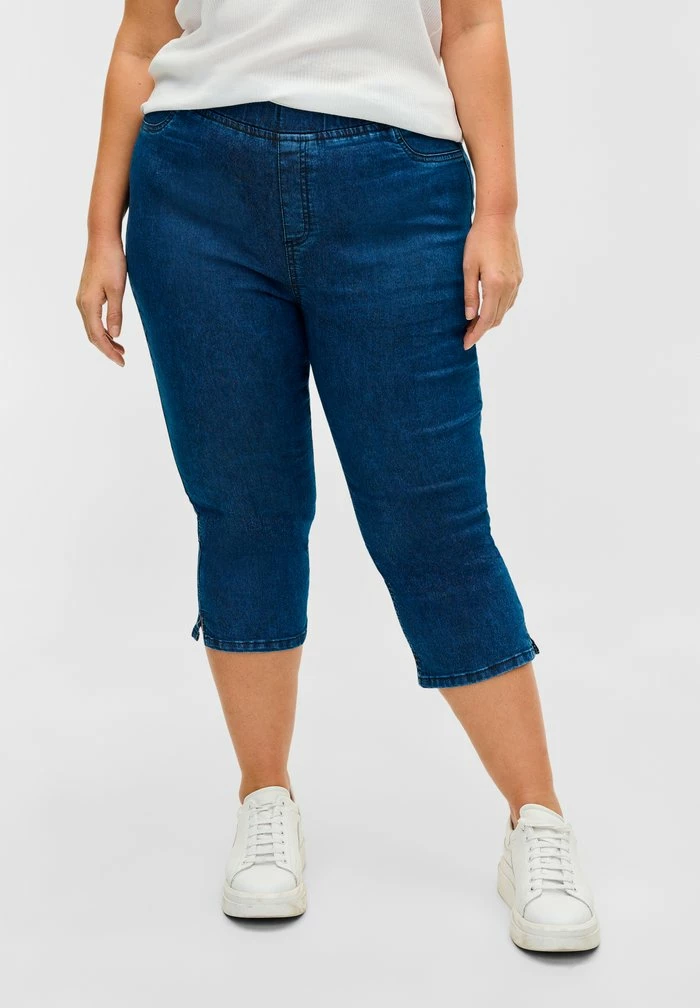 Zizzi Short En Jean - Dark Blue Denim 1 Zizzi Short En Jean - Dark Blue Denim