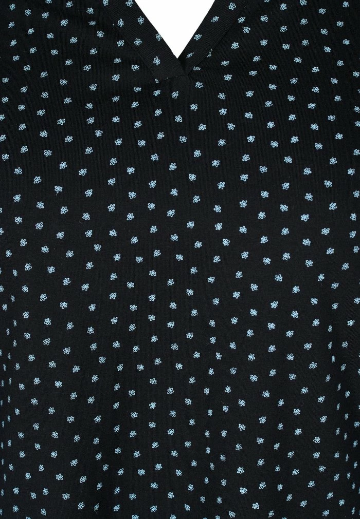 Zizzi Blouse - Black Light Blue 3 Zizzi Blouse - Black Light Blue – Image 3