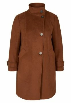 Zizzi MED HØJ KRAVE OG ULD - Manteau Classique - Sequoia