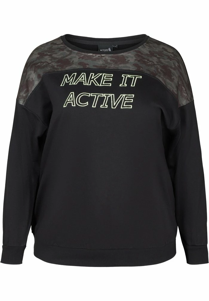 Zizzi Sweatshirt - Black 4 Zizzi Sweatshirt - Black – Image 4