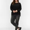 Zizzi LANGARM MIT SCHLITZ - Pullover - Black -France Zizzi Soldes 2022 0b18793e0e6a4931bde271c4fe4c139e