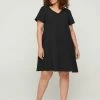 Zizzi KURZARM - Robe De Jour - Black -France Zizzi Soldes 2022 0c0b66071f844769afa61b170f9e3ebe