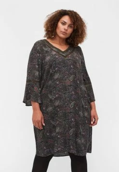 Zizzi Robe De Jour - Green Paisley