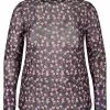 Zizzi LANGARM MIT MESH UND PRINT - Blouse - Black -France Zizzi Soldes 2022 0dbeb2a5f5544b3cbddbad90854761e0