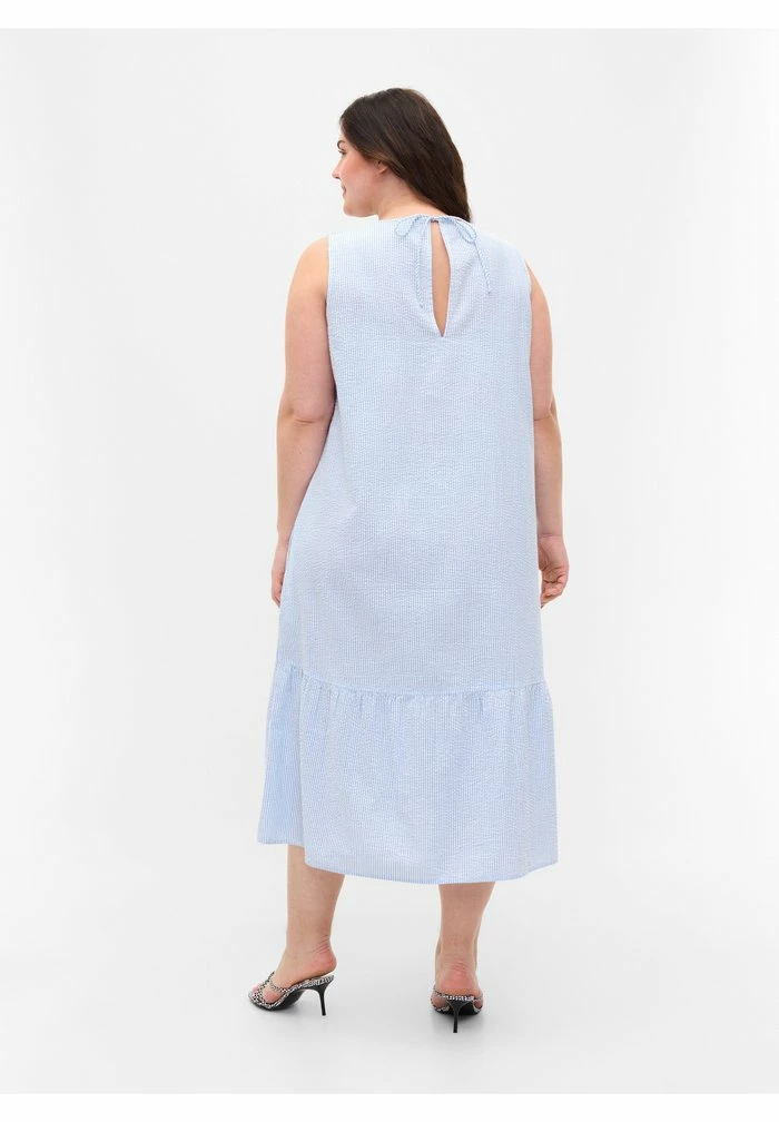 Zizzi WITH STRIPES - Robe De Jour - Skyway Stripe 3 Zizzi WITH STRIPES - Robe De Jour - Skyway Stripe – Image 3