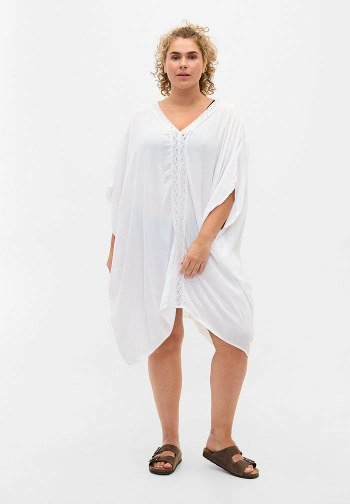 Zizzi WITH LACE DETAILS - Accessoire De Plage - Bright White 1 Zizzi WITH LACE DETAILS - Accessoire De Plage - Bright White