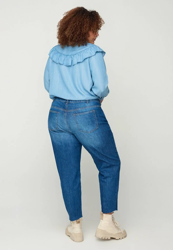 Zizzi CROPPED MOM FIT MILLE - Jean Slim - Blue 2 Zizzi CROPPED MOM FIT MILLE - Jean Slim - Blue – Image 2