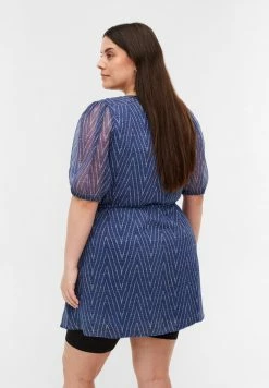 Zizzi Blouse - Blue Indigo Aop