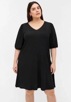 Zizzi Robe En Jersey - Black