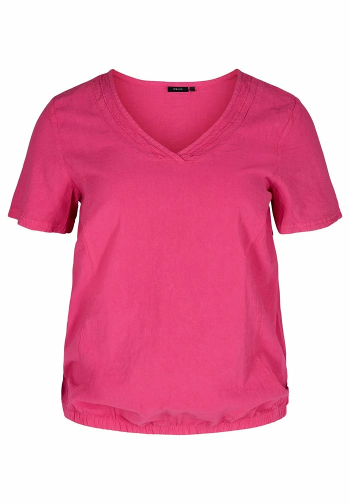 Zizzi MIT V-AUSSCHNITT - Blouse - Fuchsia Purple 4 Zizzi MIT V-AUSSCHNITT - Blouse - Fuchsia Purple – Image 4
