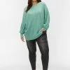 Zizzi STRIKKET RIBKANT - Pullover - Dusty Jade Green -France Zizzi Soldes 2022 12965a4adbed45938f88aab59ec4ecf2