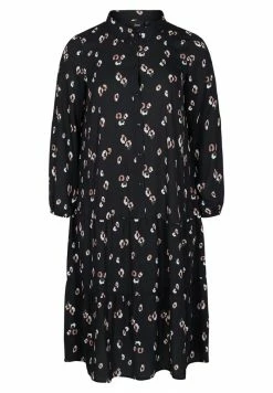 Zizzi Robe Chemise - Black W Flower