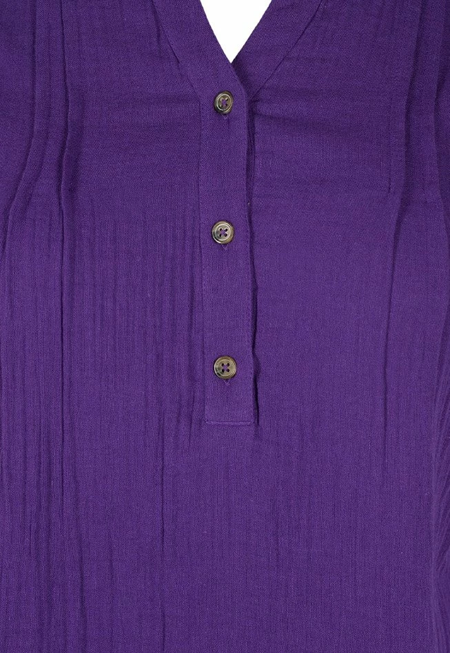 Zizzi WITH BUTTONS - Blouse - Violet Indigo 4 Zizzi WITH BUTTONS - Blouse - Violet Indigo – Image 4