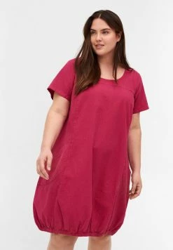Zizzi SHORT-SLEEVE - Robe De Jour - Pink