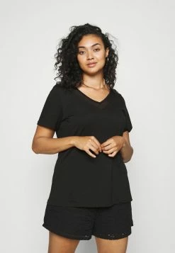 Zizzi EFANNEY TEE - T-shirt Basique - Black