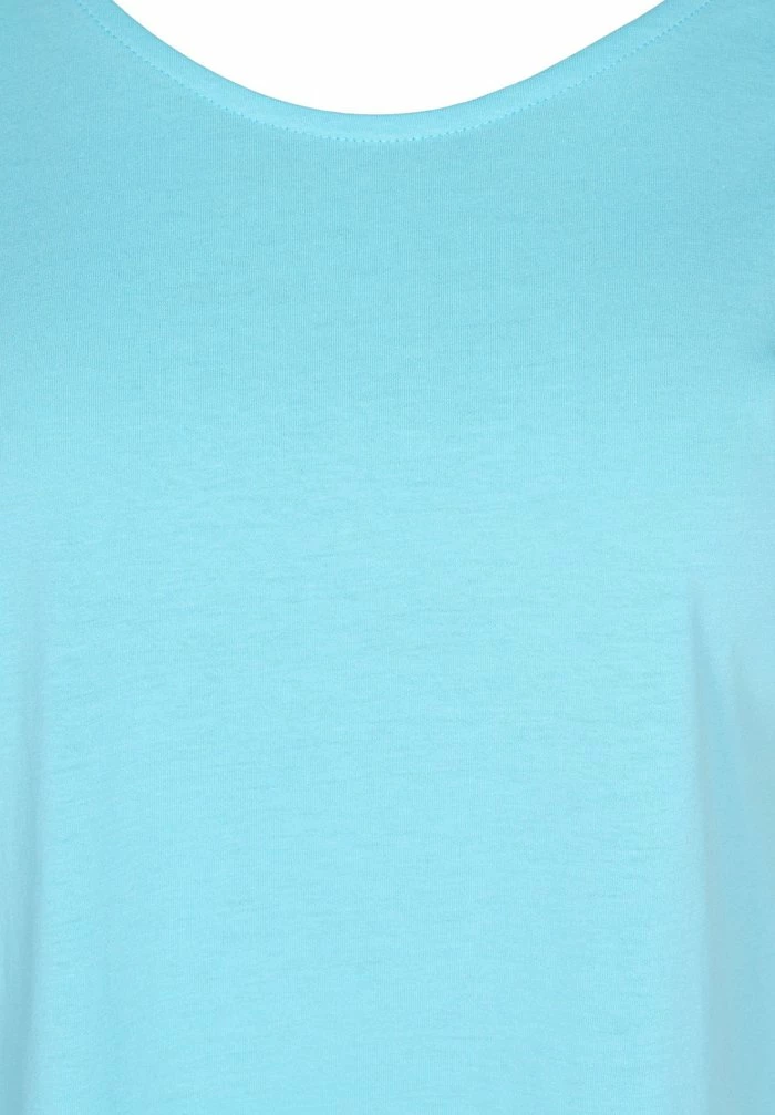 Zizzi T-shirt Basique - Turquoise 4 Zizzi T-shirt Basique - Turquoise – Image 4