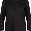 Zizzi 2-PACK LONG-SLEEVED BASIC BLOUSE - T-shirt à Manches Longues - Black -France Zizzi Soldes 2022 19b901d710d1466c889adabd61c81ff3