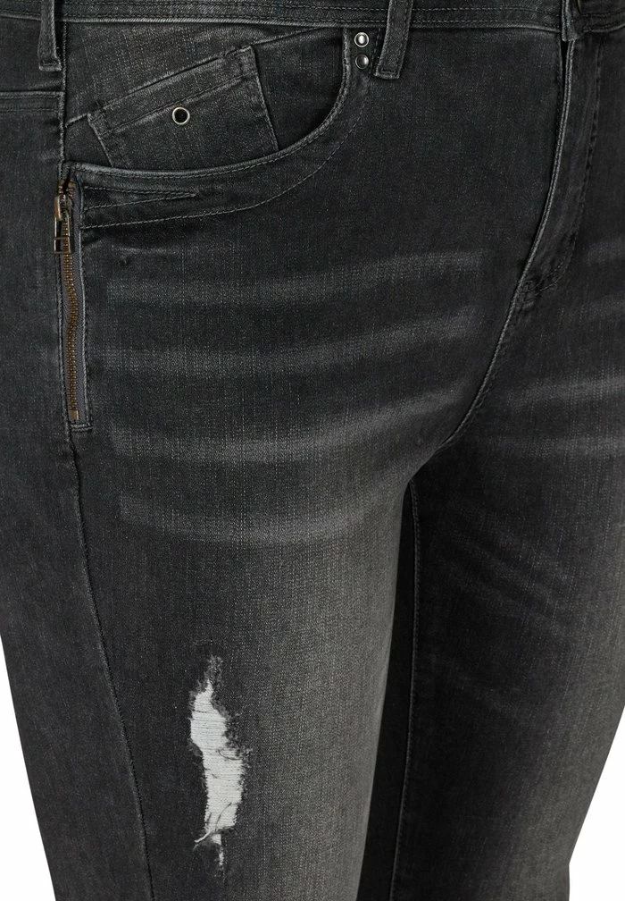 Zizzi MIT SCHLITZ - Jeans Skinny - Grey 4 Zizzi MIT SCHLITZ - Jeans Skinny - Grey – Image 4