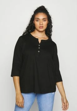 Zizzi XCILLE BLOUSE - T-shirt à Manches Longues - Black