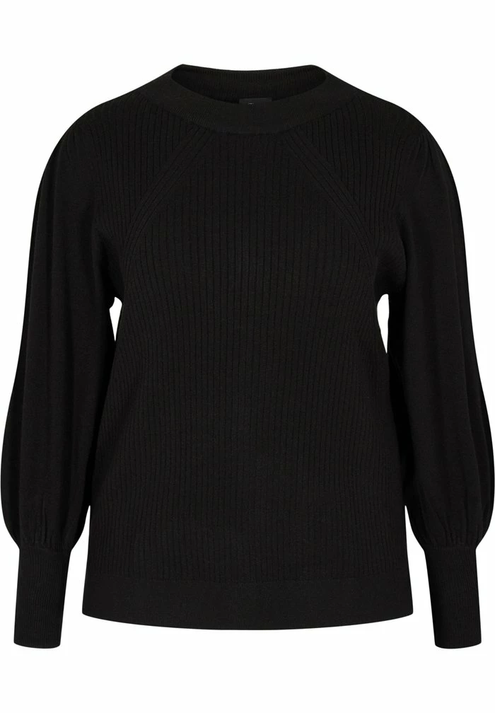 Zizzi MIT BALLONÄRMELN - Pullover - Black 1 Zizzi MIT BALLONÄRMELN - Pullover - Black