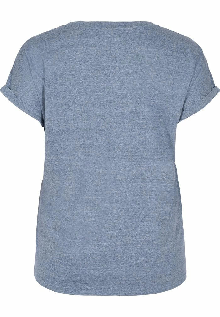 Zizzi T-shirt Basique - Navy Blazer Melange 5 Zizzi T-shirt Basique - Navy Blazer Melange – Image 5