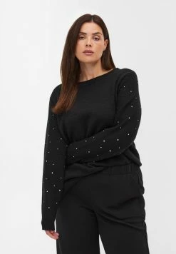 Zizzi AND RHINESTONES - Pullover - Black