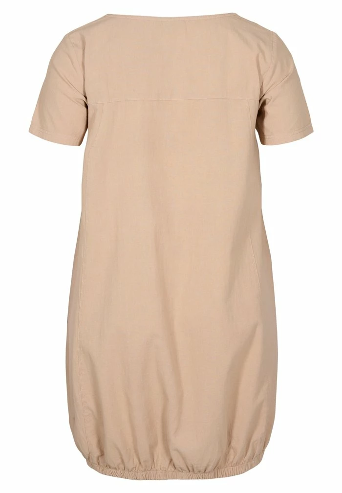Zizzi SHORT-SLEEVED - Robe De Jour - Brown 5 Zizzi SHORT-SLEEVED - Robe De Jour - Brown – Image 5