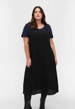 Zizzi WITH THIN STRAPS - Robe De Jour - Black