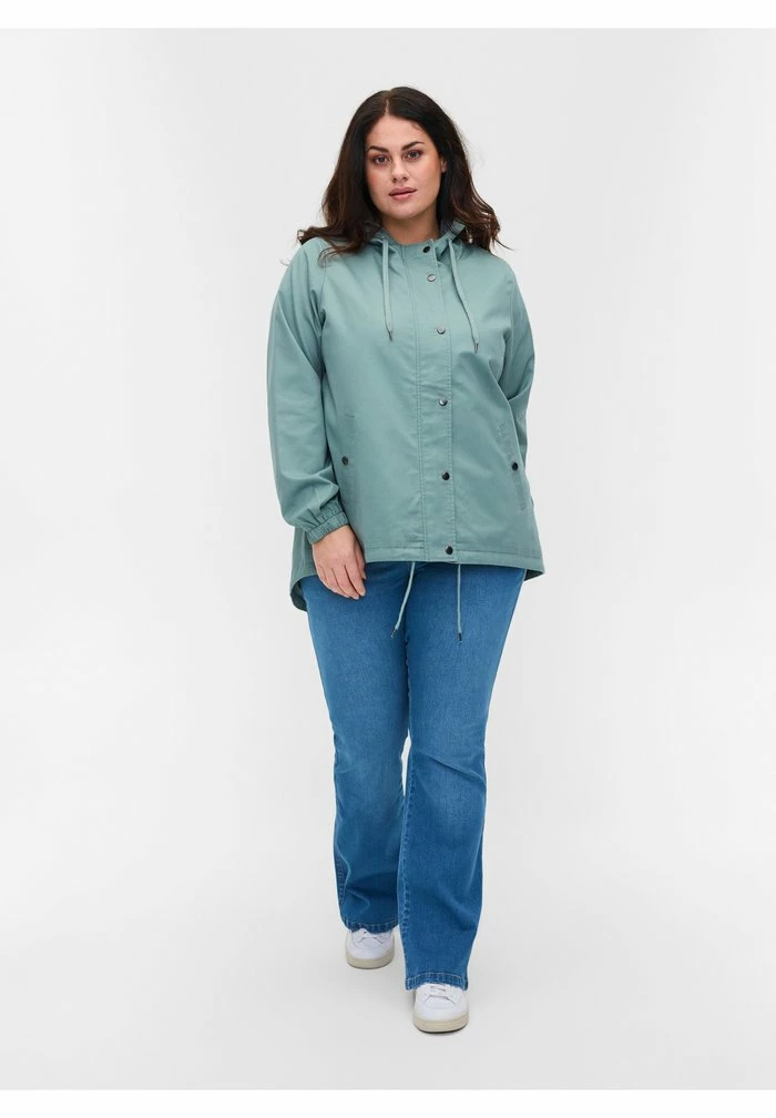 Zizzi Veste Mi-saison - Chinois Green 1 Zizzi Veste Mi-saison - Chinois Green