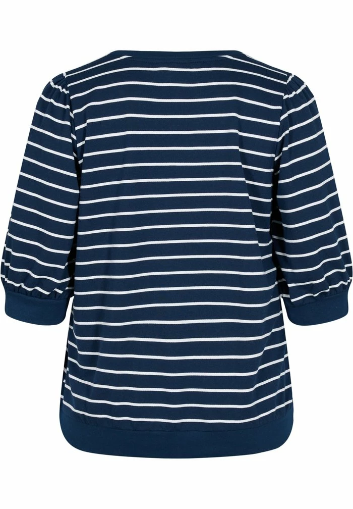 Zizzi MIT RUNDHALS UND 3/4-ÄRMELN - Sweatshirt - Black Iris W White 3 Zizzi MIT RUNDHALS UND 3/4-ÄRMELN - Sweatshirt - Black Iris W White – Image 3