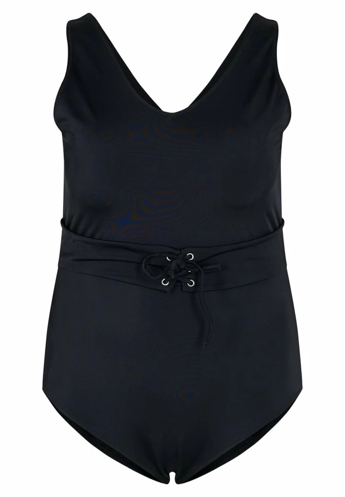 Zizzi WITH DRAWSTRING DETAILS - Maillot De Bain - Black 1 Zizzi WITH DRAWSTRING DETAILS - Maillot De Bain - Black