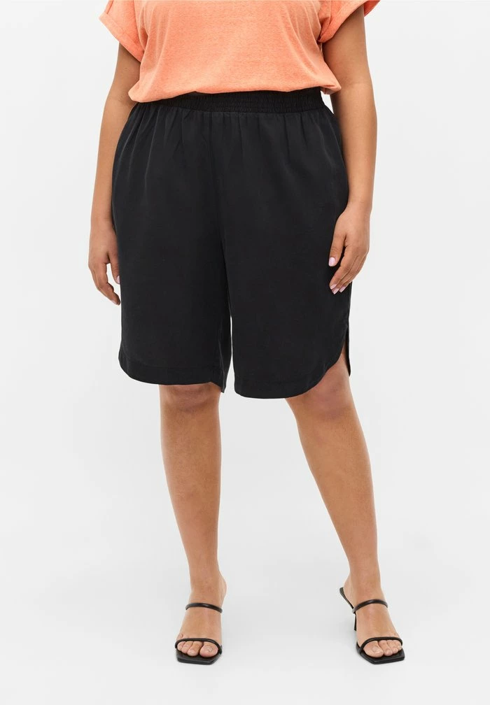 Zizzi LOCKERE MIT SMOCK - Short - Black 1 Zizzi LOCKERE MIT SMOCK - Short - Black