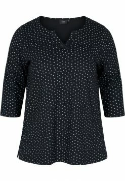 Zizzi Blouse - Black Light Blue