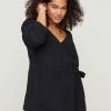 Zizzi Blouse - Black Solid
