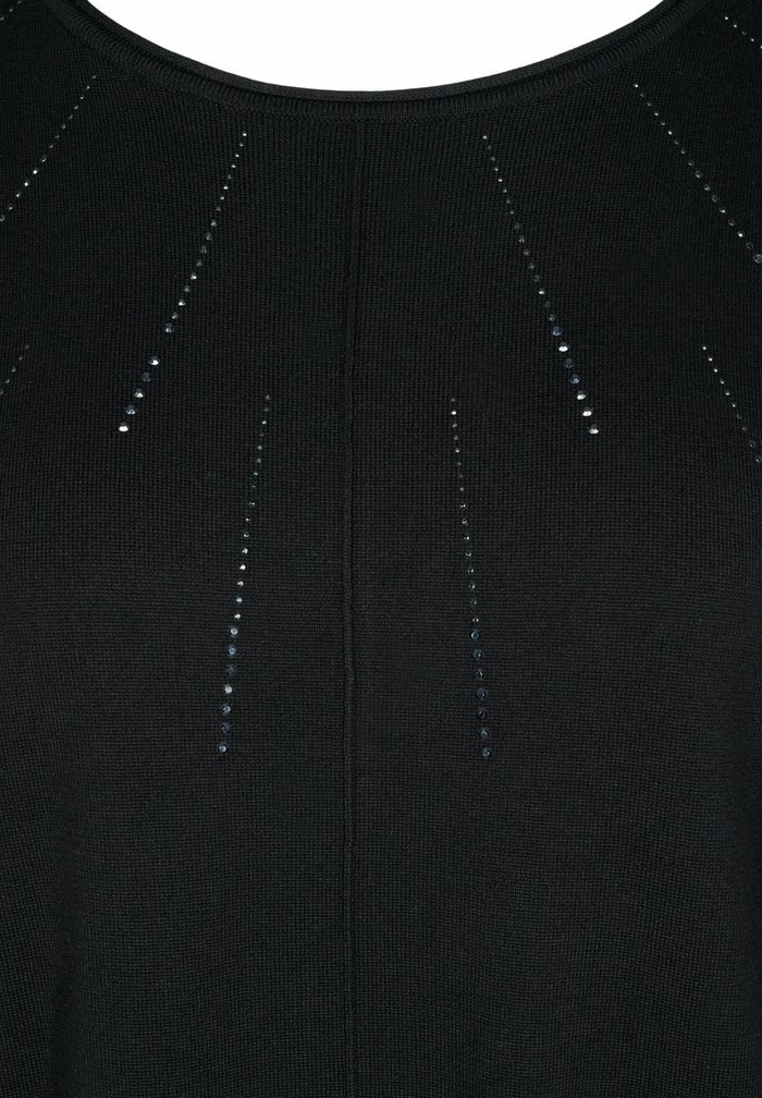 Zizzi WITH RHINESTONES - Pullover - Black 4 Zizzi WITH RHINESTONES - Pullover - Black – Image 4