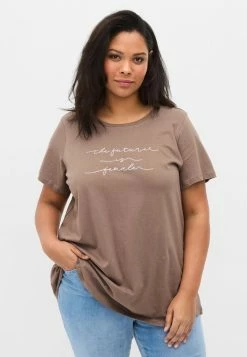 Zizzi OVERSIZE AUS - Haut De Pyjama - Brown