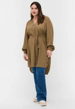 Zizzi WITH BELT - Tunique - Timber Wolf