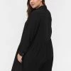 Zizzi EINFARBIGES HEMDKLEID MIT A-LINIE - Robe De Jour - Black -France Zizzi Soldes 2022 23382a437a52476da12b5735cbd7db35
