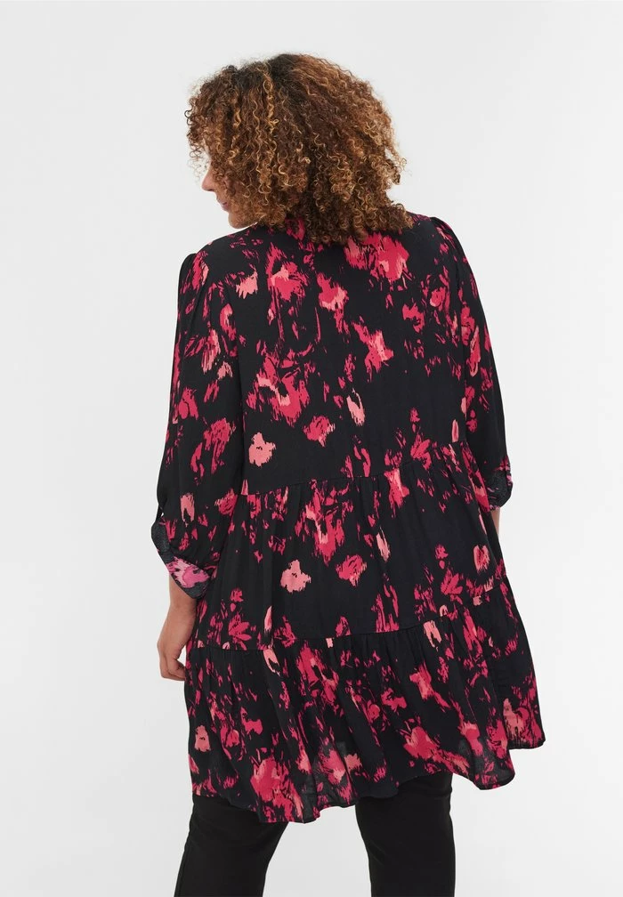 Zizzi Robe De Jour - Black 3 Zizzi Robe De Jour - Black – Image 3